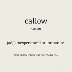 the words callow are written in black and white