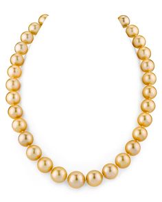 This exquisite Golden South Sea pearl necklace features 11-14mm, AAAA quality pearls hand-picked for their radiant luster and overtones. 

This necklace can be customized to your specifications, and comes packaged in a beautiful jewelry gift box with a complementary pearl care kit.

This strand can also be accompanied by an official appraisal by the GLA (Gemological Laboratory of America) detailing the specifics and retail value of the strand. A unique certificate is generated for every orde Elegant Yellow Pearl Necklaces, Elegant Yellow Pearl Necklace, Elegant Yellow High Luster Necklace, Elegant Yellow Necklace With High Luster, Elegant Yellow Pearl Necklace For Formal Occasions, Elegant Yellow Round Pearl Necklace, South Sea Pearl Necklace, Golden South Sea Pearls, 14k Yellow Gold Necklace