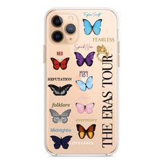 an iphone case with butterflies on it that says, the best story is in this world