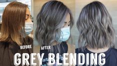 Blend Grey Hair With Brown, Blending Greys Into Brown Hair, Gray Blending Hair Dark Brown, Graying Gracefully, Brow Hair Color, Dark To Light Hair, Ash Gray Hair Color, Grey Brown Hair, Ash Grey Hair