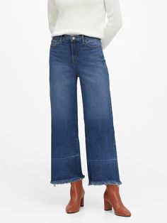 How To Have Style, Cropped Wide Leg Jeans, Empower Women, Crop Jeans, Women Denim Jeans, Look At You, Fall Winter Outfits, Outfits Casuales, Jean Outfits