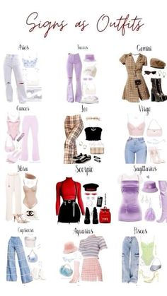 Different Aesthetics Types List Outfits, Outfits Zodiac Signs, Zodiac Signs Outfits, Virgo Outfits, Aries Outfits, Zodiac Sign Fashion, Casual Preppy Outfits, Trendy Outfits For Teens, Quick Outfits