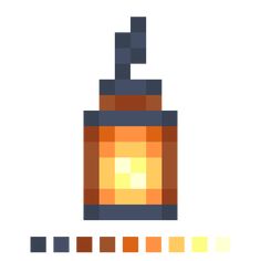 an image of a bottle that is made out of pixellated blocks and colors on the side