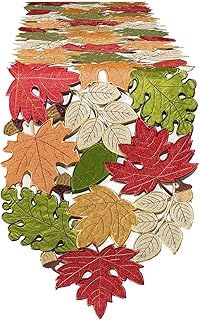 Amazon.com : thanksgiving table decor Maple Leaf Table Runner, Leaves Table Runner, Pumpkin Table Decorations, Table Runner Size, Thanksgiving Harvest, Embroidered Table Runner, Halloween Table Decorations