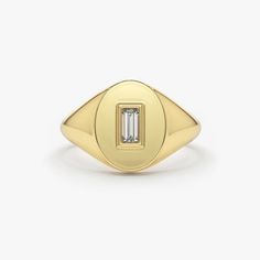 Ring Information Diamond Type : Natural Diamond Metal : 14k Gold Metal Color : Rose Gold, Yellow Gold, White Gold Baguette Diamond : 4.2x 2.3mm Total Carat Weight : 0.13 Ttcw Diamond Color Clarity : G Color Vs Clarity Sku : Vl-Rg-217 Lead Time: 4-8 Weeks (If Out Of Stock) Jewelry Care Over The Course Of Time, Body Oil And Skin Products Can Collect On Jewelry And Leave A Residue Which Can Occlude Stones. To Keep Your Jewelry Looking Bright And New, Take A Soft Headed Toothbrush With Some Mild Soap And Gently Brush The Front And Back Of The Stones And Metal. Rinse Thoroughly With Tepid Water. We Do Not Suggest Putting Jewelry In An Ultrasonic To Clean. Steam Cleaning Works Well, But Do Not Emerald Signet Ring, Radiant Diamond Rings, Gold Pinky Ring, May Birthstone Rings, Pave Diamond Earrings, Diamond Signet Ring, Gold Heart Earring, Gold Signet Ring, Diamond Gold