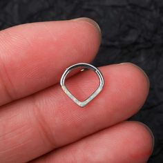 8mm septum ring Cute Septum Rings, Opal Septum, Ear Cuff Piercing, Septum Rings, Septum Nose Rings, Septum Piercings, Cartilage Piercings, Cool Piercings, Septum Jewelry