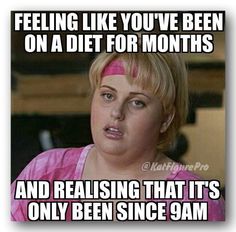 a woman in pink shirt with text saying, feeling like you've been on a diet