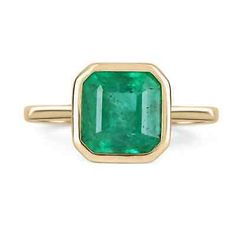 Bezel Set 2Ct Oval Cut GDGL Green Emerald Solitaire Wedding Ring 14K Yellow Gold | eBay Art Deco Engagement Ring Emerald, Emerald Cut Solitaire Ring, Emerald Solitaire Ring, Emerald Cut Solitaire, Bezel Set Diamond Ring, Smaragd Ring, Contemporary Engagement Rings, Bezel Engagement Ring, Bezel Set Ring