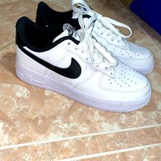 Black And White Custom Made Women Nike Air Force 1 Nike Shoes White, Black Nike Air Force 1, Black Nike Air Force, White Nike Shoes, Women Nike, Black Nike, Nike Air Force 1, Air Force 1, Nike Air Force