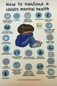 a poster explaining how to nurture a child's mental health