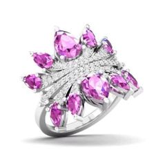 Our lotus ring with the most exquisite craftsmanship and pave-set diamonds is going to capture everyone's heart with its glorious form and superiority. The pink amethyst petals enhance the exquisite beauty of the ring and the person who wears it. Diamond weight is 0.32 & color stone weight is 2.62 NET WEIGHT (10K):5.05 NET WEIGHT (14K):      5.68 NET WEIGHT (18K):6.79 Lotus Ring, Types Of Gemstones, Color Stone, Pink Amethyst, London Blue Topaz, Cocktail Ring, Morganite, Cocktail Rings, Rings Statement