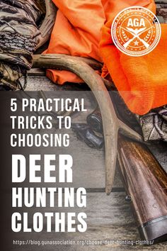 an image of a hunting gear with the title 5 practical tricks to choosing deer hunting clothes