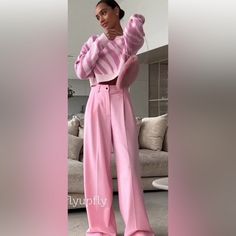 Zara Full Length Pink Pants Pink Monochrome, Pink Pants, Zara Pants, Pants Color, Casual Outfit, Pant Jumpsuit, Full Length, Pants For Women, Casual Outfits