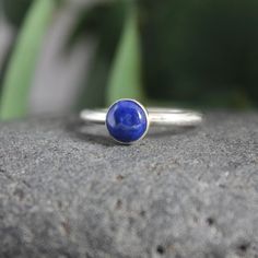 Sterling Silver Lapis Lazuli Stacking Ring – AccentYourself Everyday Sapphire Ring Jewelry, Gemstone Ring For Meditation, Blue Spiritual Stackable Jewelry, Blue Gemstone Jewelry With Round Band, Adjustable Stackable Blue Sapphire Ring, Blue Stackable Jewelry As Gift, Blue Round Band Jewelry Gift, Everyday Sapphire Ring, Everyday Blue Sapphire Ring