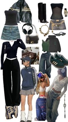 Ahs style and my own ideas incorporated onto one board 2000’s Outfits, 90’s Outfits, Simple Outfits For School, Streetwear Fits, Outfit 90s, Aesthetic Fits, Fits Clothes