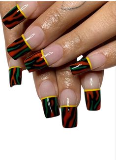 Nails From The 90s, Miu Miu Nails, 90’s Acrylic Nail Designs, Orange 90s Nails, 90 Nails The 90s Art Designs Long, Colorful 90s Nails, 90 Nails The 90s Art Designs, 80s Nail Designs, Midnight Marauders