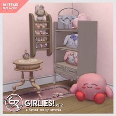 an animated image of a baby's room with toys