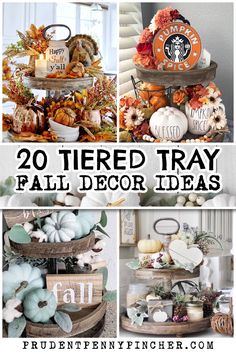 20 tiered tray fall decor ideas