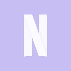 the letter n is made up of white paper on a light purple background with an angled corner