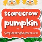 the scarecrow pumpkin is on display for children to learn how to make it's own face