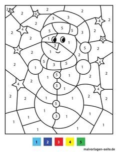 a coloring page with a snowman and stars