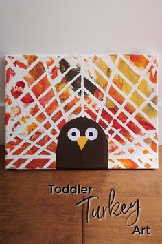 an art project made with toddler turkey paintings