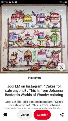 the instagram page on instagram com shows an image of cakes for sale and other items