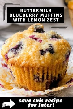 blueberry muffins with lemon zest are the perfect way to start your day