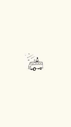 chill, minimalist, lockscreen, aesthetic, simple Adventure Dog Tattoo, Kombi Van Tattoo, Road Trip Tattoo, Campervan Tattoo, Roadtrip Tattoo, Bus Tattoo, Tatoo Adventure, Adventure Drawing