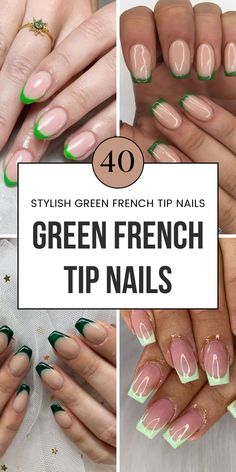 Discover 40 chic green french tip nails, from subtle olive to bold neon. These designs pair perfectly with pink glitter or emerald accents, ideal for creating edgy nails. Whether you love short natural nails or long green square acrylics, these styles will inspire you. Save this collection to your Colorful Nails board and visit the full article for more ideas!