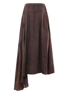 Find ZIGGY CHEN Asymmetric Pleated Skirt on Editorialist. chocolate brown pleat detailing elasticated waistband high-waisted asymmetric hem pull-on style Pleated Brown Skirt, Brown Skirt, Asymmetric Hem, Chocolate Brown, Pleated Skirt, Top Brands, High Waisted, Luxury Fashion