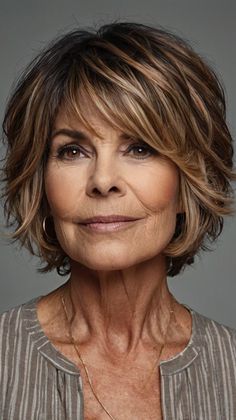 Hairstyles for Women Over 50 Haircuts For Over 60 Older Women Medium Length, Short To Medium Hair Styles, Brown Hair Over 50, Grey Hair Hairstyles, Brown Hair With Highlights And Lowlights, Haircut Gray Hair