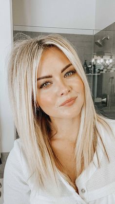 Harmony Beus, Fine Straight Hair, Straight Hair Cuts, Work Hairstyles, Haircuts For Medium Hair, Hair Envy, Blonde Bob, Medium Length Hair Cuts, Hair Transformation