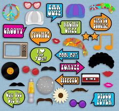 various stickers with different types of speech bubbles