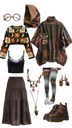 Maximalist Witch, Witchy Fashion, Witch Outfit, Fashionista Clothes, Autumn Outfit, Hippie Style