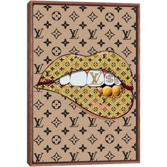 a louis vuitton book with gold coins in the mouth and letters on it