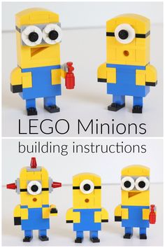 lego minion building instructions for kids to make them look like they are in the movie despicables