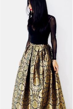 Lehenga Golden Lehenga, Desi Clothes, Patiala Salwar, Indian Couture, Traditional Fashion