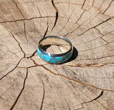 New! Native American Zuni Ring Sterling All Around Turquoise Inlay Jewelry  Sz 9.5US* was just added to eBay. Check it out! #eBay #eBaySeller Native American Jewellery, American Theme, Inlay Jewelry, Turquoise Jewelry Native American, Native American Rings, Native Jewelry, American Jewelry, Sterling Silver Bands, Native American Jewelry