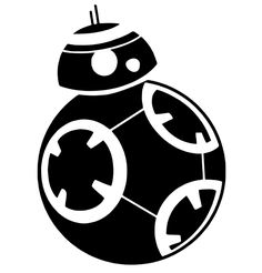 BB-8 Star Wars Silhouette Portrait File Band Decorations, Silhouettes Disney, Bb8 Star Wars, Decal Disney, Star Wars Stencil, Disney Decal, Star Wars Silhouette, Star Wars Decal, Cricut Patterns