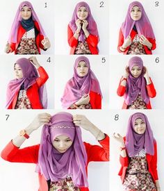 Shawl Wrapping Styles Muslim, Shawl Wrapping Styles, Model Hijab, Tutorial Hijab Pashmina, Hijab Collection