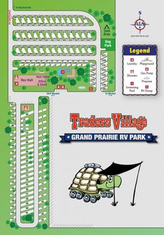 the map for trader village grand prairie rv park