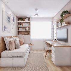 a living room filled with furniture and a flat screen tv