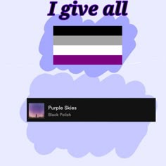 the words i give all are in purple and black