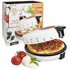 the pizza maker is ready to be cooked in the oven and put into its box