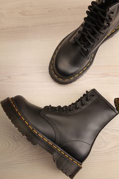 1460 Bex Smooth Leather Platform Boots | La petite garçonne flat view Dr Martens Boots Women, Dr Martens Black Boots, Leather Platform Boots, Everyday Casual Outfits, High Heel Sneakers, Dr Martens Black, Dr Martens Boots, Rain Or Shine