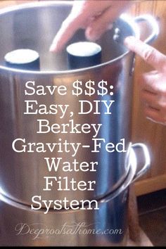 Save Money: Easy, DIY Berkey Gravity-Fed Water Filter System. #healthy #diy #home #howto #homemade #lifestyle #life #ideas #tips #camping #fitness #ready #system #easy #save #survival #health #water #wellness #emergency #natural #advice #cleaningtips #cleaninghacks #clean #filters #emergencypreparedness #safety #help #helpful #test #kitchendesign #kitchenideas #minerals #planning #prepared Diy Berkey, Water Filtration Diy, Survival Necessities, Health Water, Survival Hacks, Water Filter System