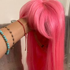 Bubble Gum Pink Wig In Excellent Condition. The Length Is About An Inch Past The Mid Back. Great Quality Hair And It’s Adjustable Wig Color, Bubble Gum Pink, Pink Wig, Girly Accessories, Bubblegum Pink, Bubble Gum, Gum, Pink Ladies, Wigs