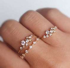 Stackable Birthstone Rings, November Birthstone Ring, Gold Rings Simple, Diamond Cluster Engagement Ring, Zierlicher Ring, Knuckle Ring, Engagement Ring Rose Gold, November Birthstone, Pretty Rings