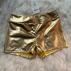 Kepblom Brand Soft Gold Hottie Dance Shorts New With Tags Size Medium Bought For Dance Recital And Not Used